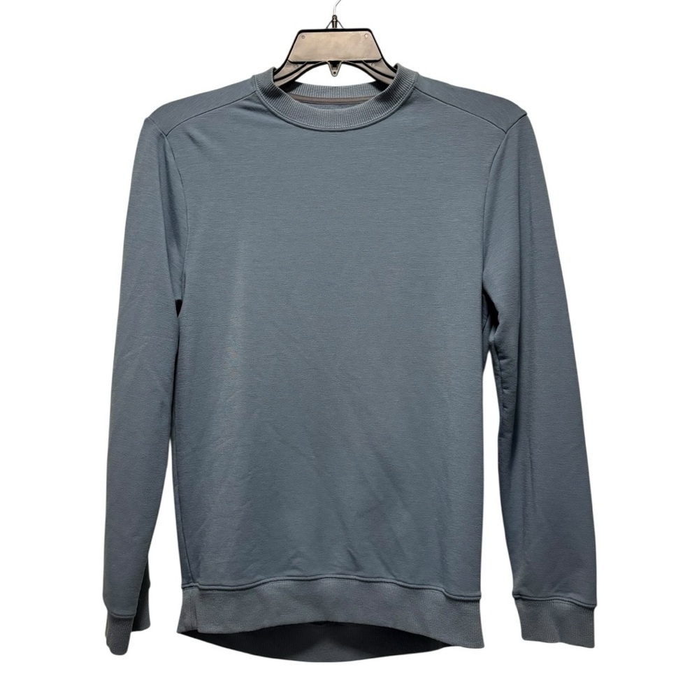All in Motion Men’s Tech Fleece Crewneck Pullover Sweatshirt Blue Gray Sz Small